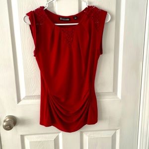 New York and Company/7th Avenue Red Sleeveless blouse